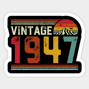 Vintage 1947 Birthday Gift Retro Style Sticker